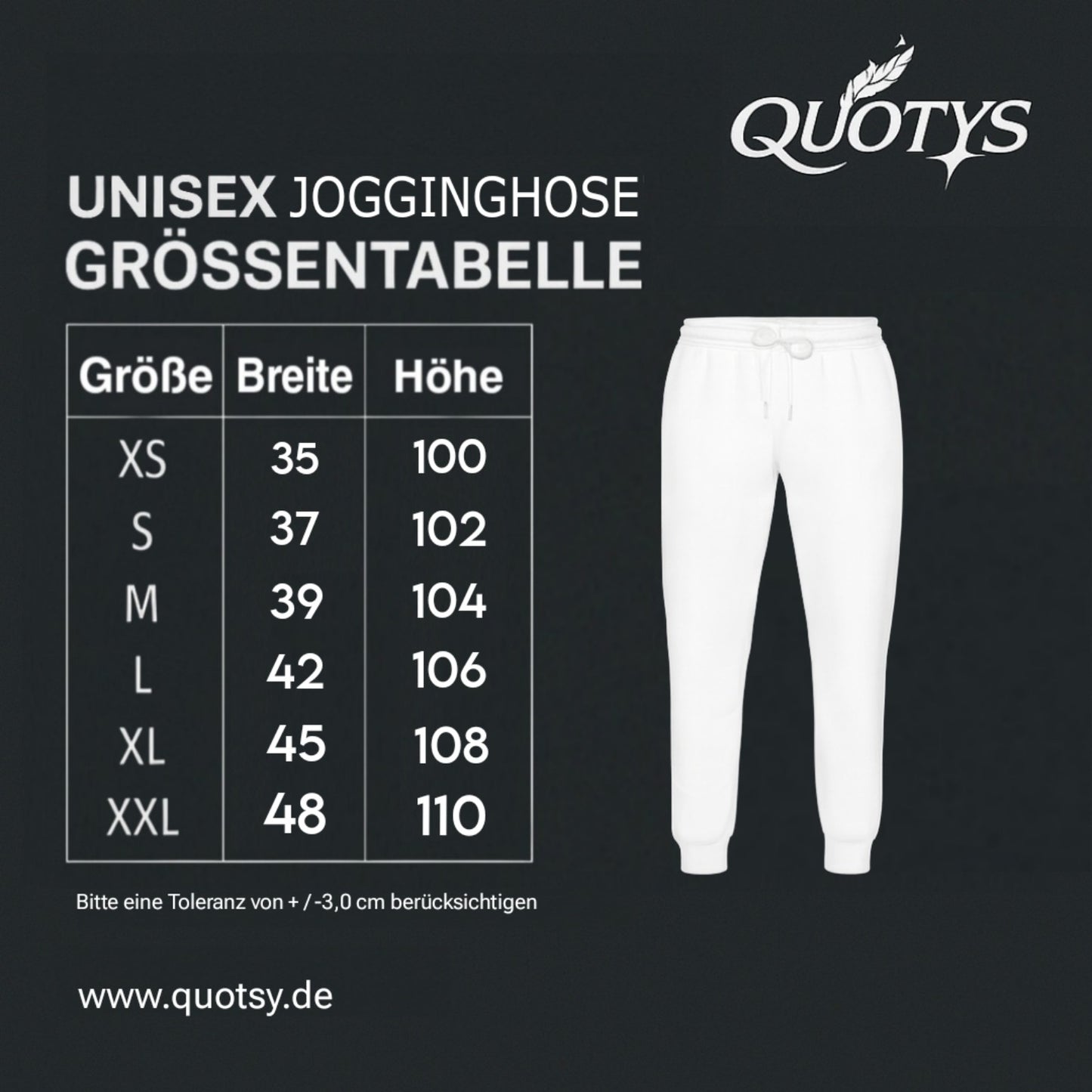 Quote Unisex Stick Jogginghose