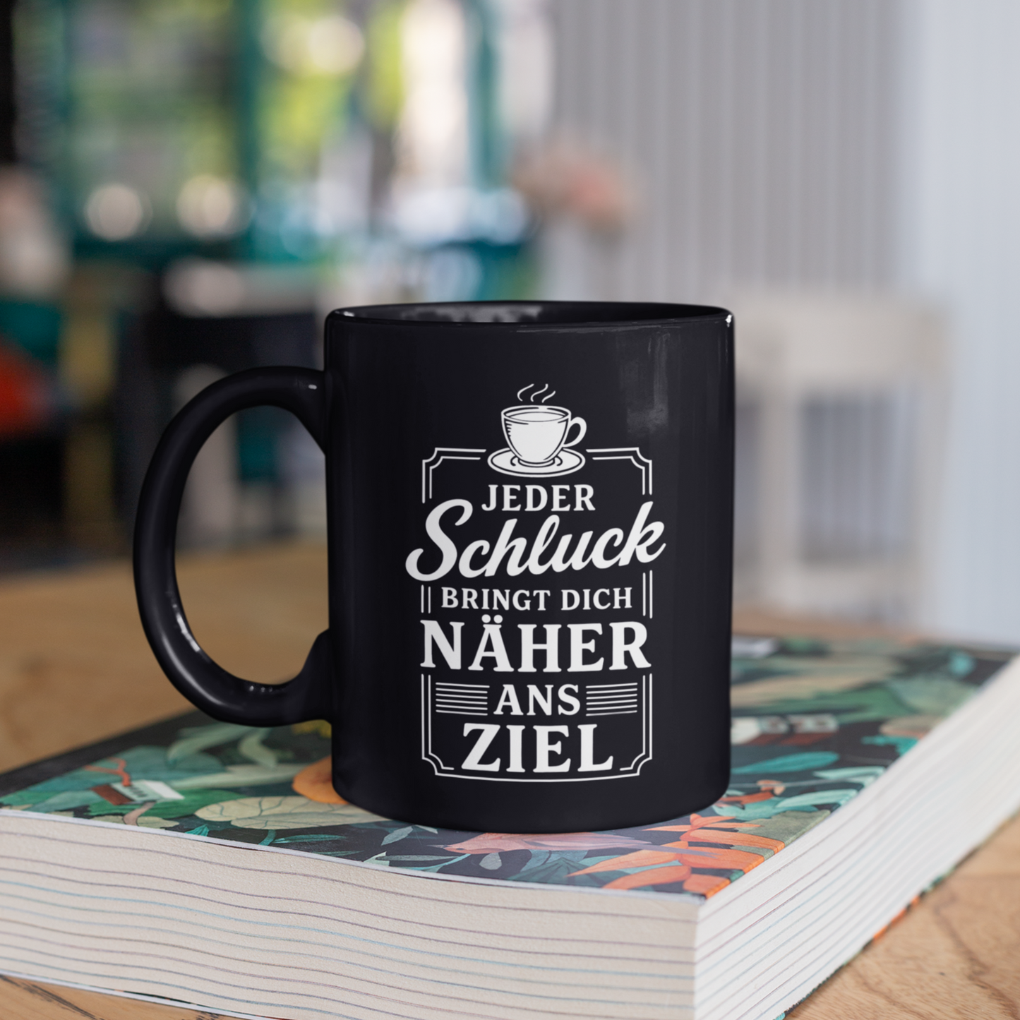 Jeder Schluck Kaffeetasse