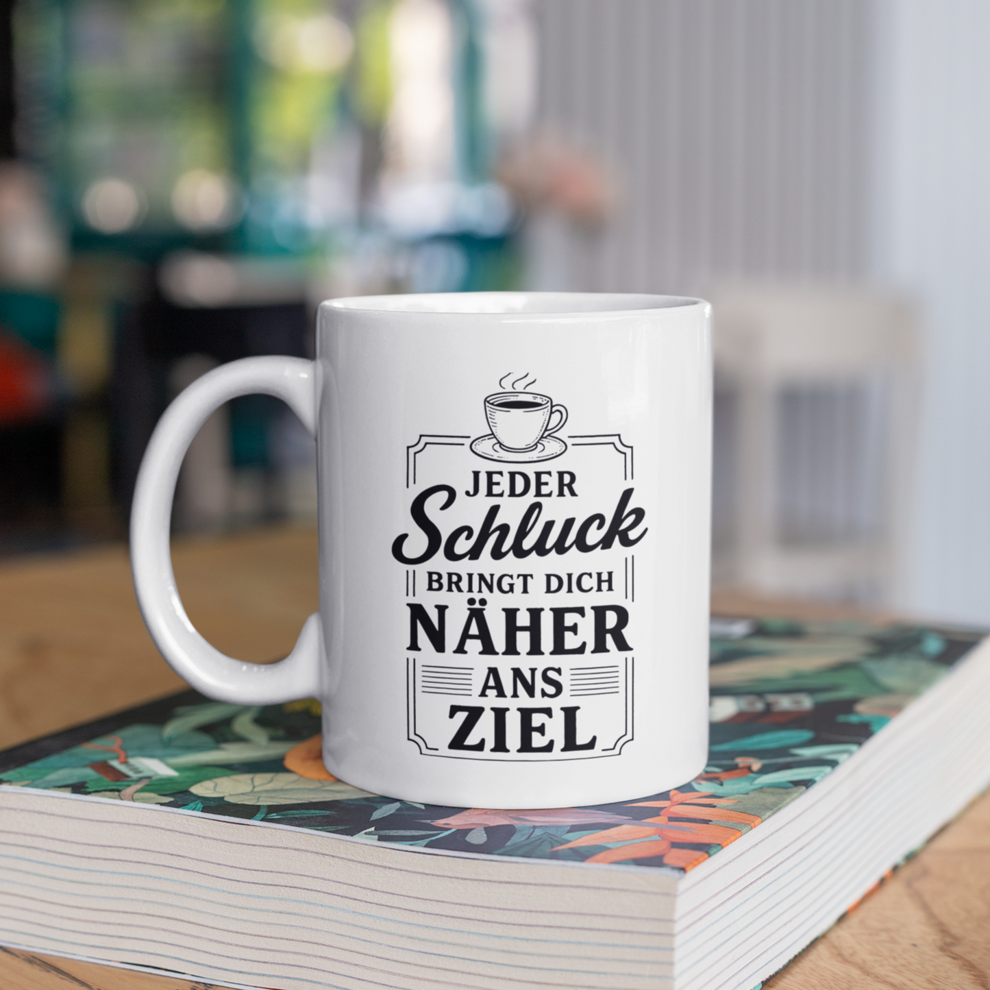 Jeder Schluck Kaffeetasse